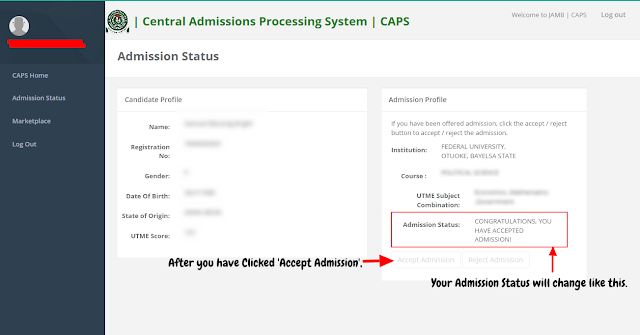JAMB CAPS Transfer Approval: How to Accept or Reject Transfer